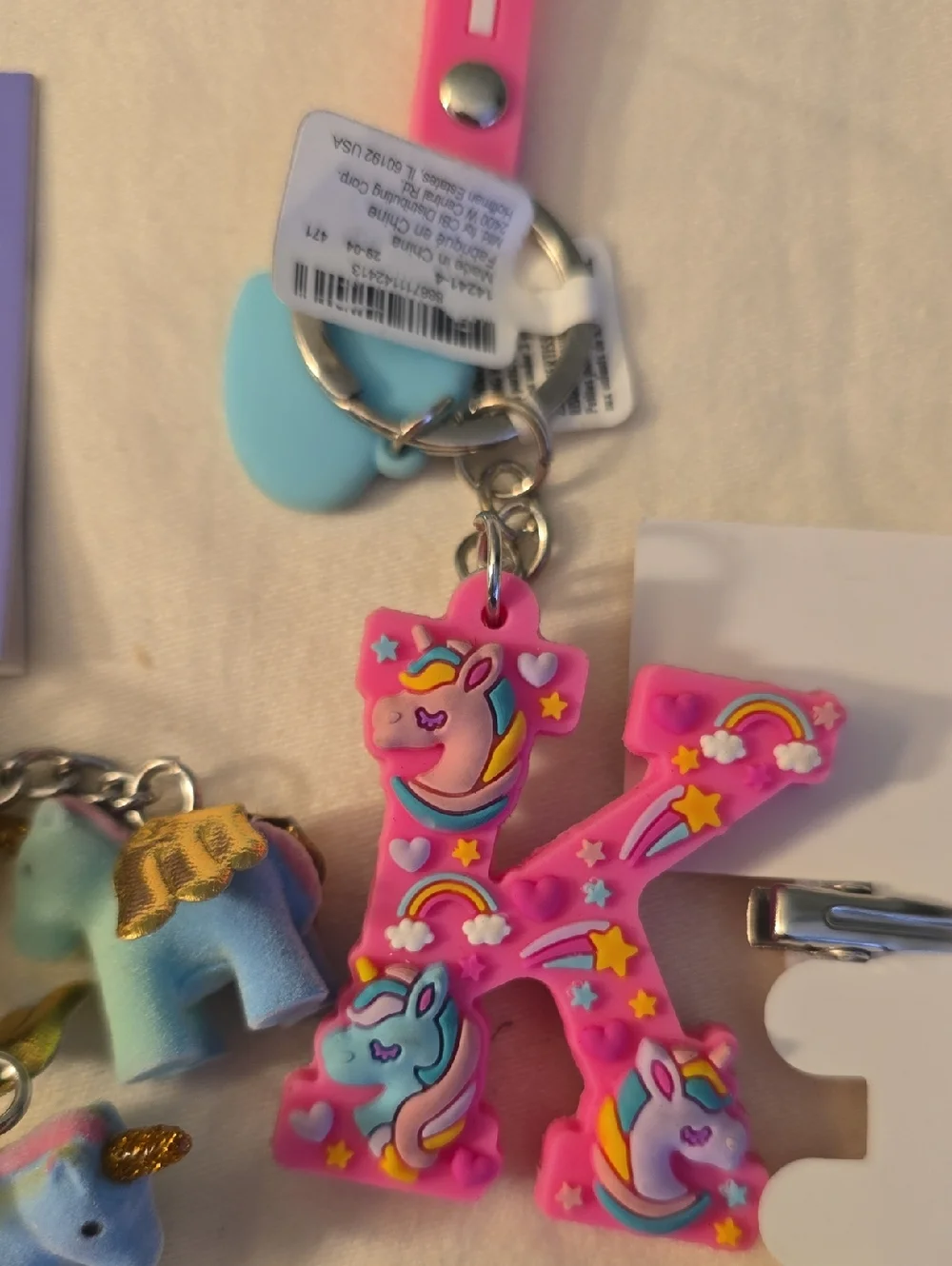 16 Claire's Pastel Hair Clip & Bow Assortment & Key Rings New